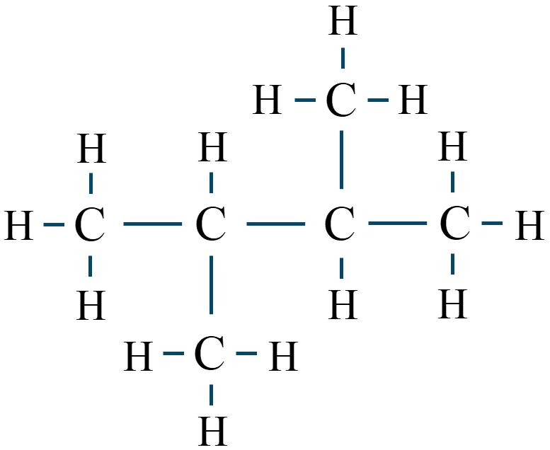 2,3-ジメチルブタン構造式